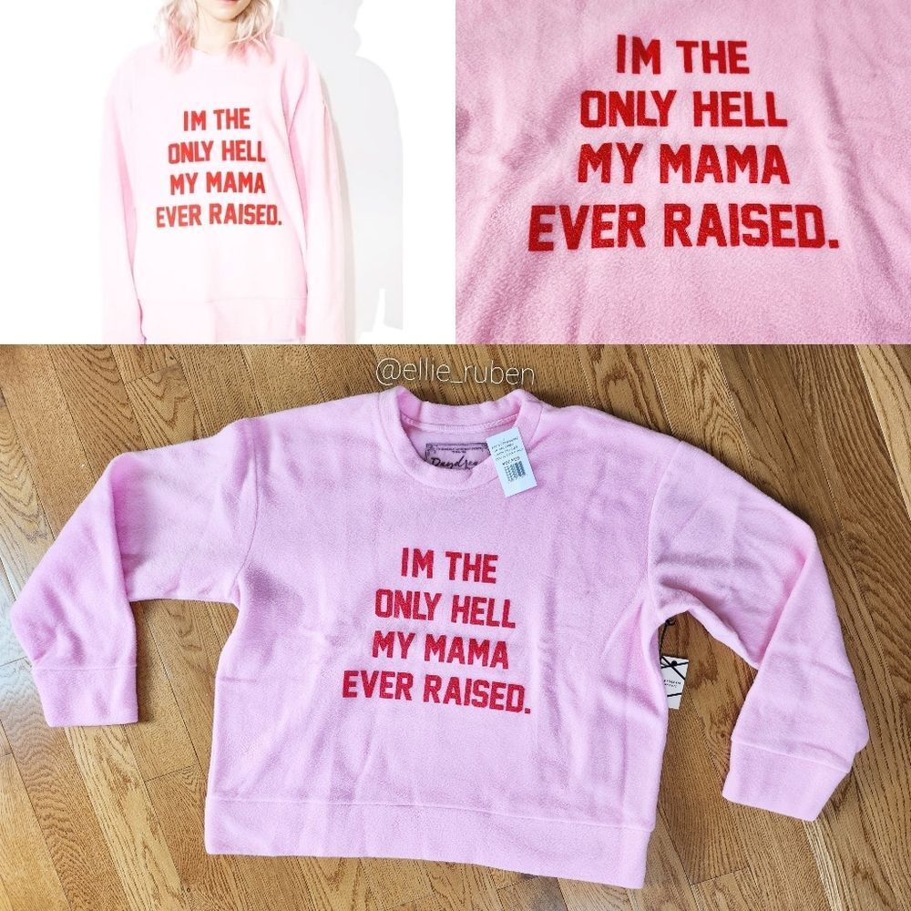 Dolls Kill "Only Hell" Crewneck Sweatshirt- Cotton Candy